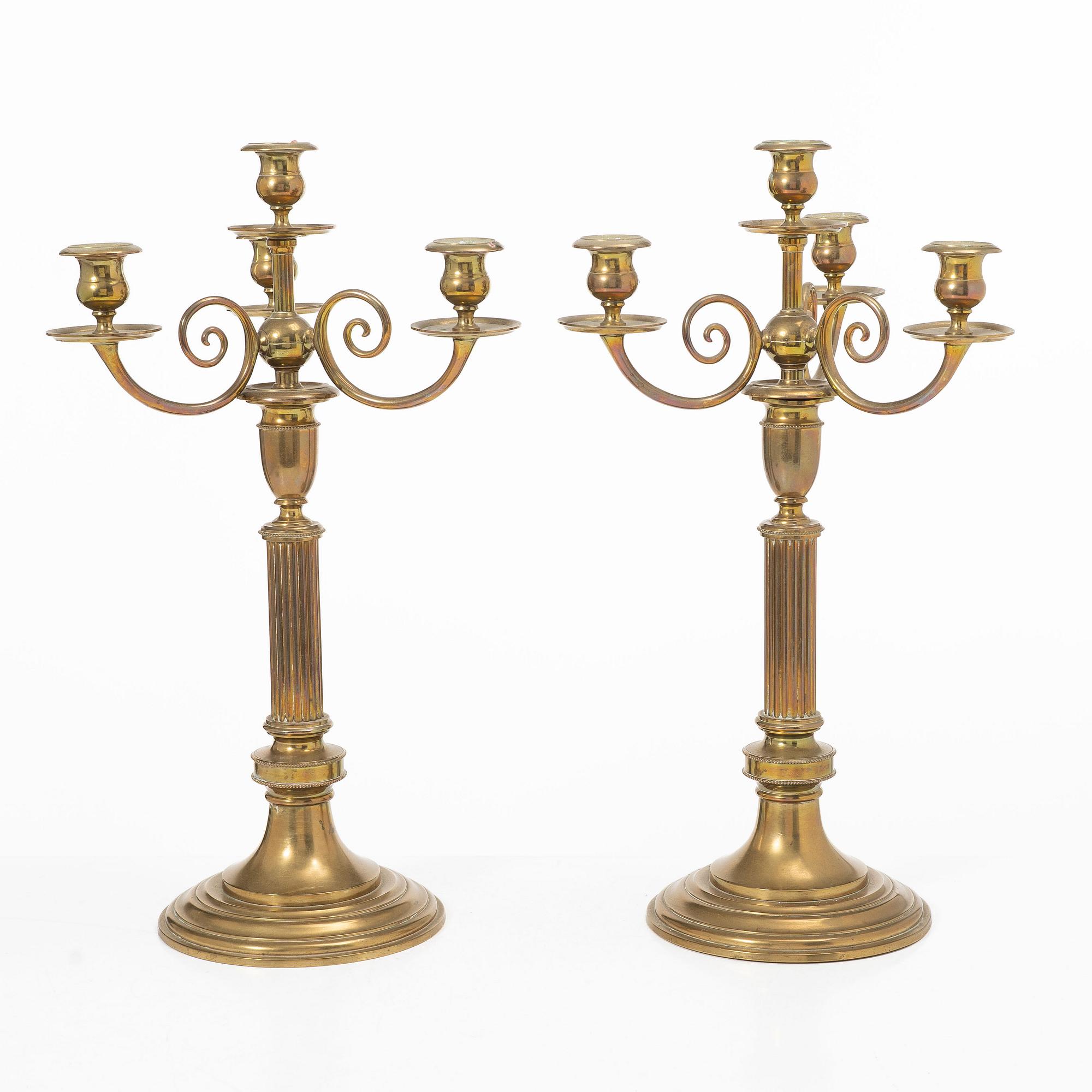 Pair of candelabra, No. 22, Skultuna Bruk.