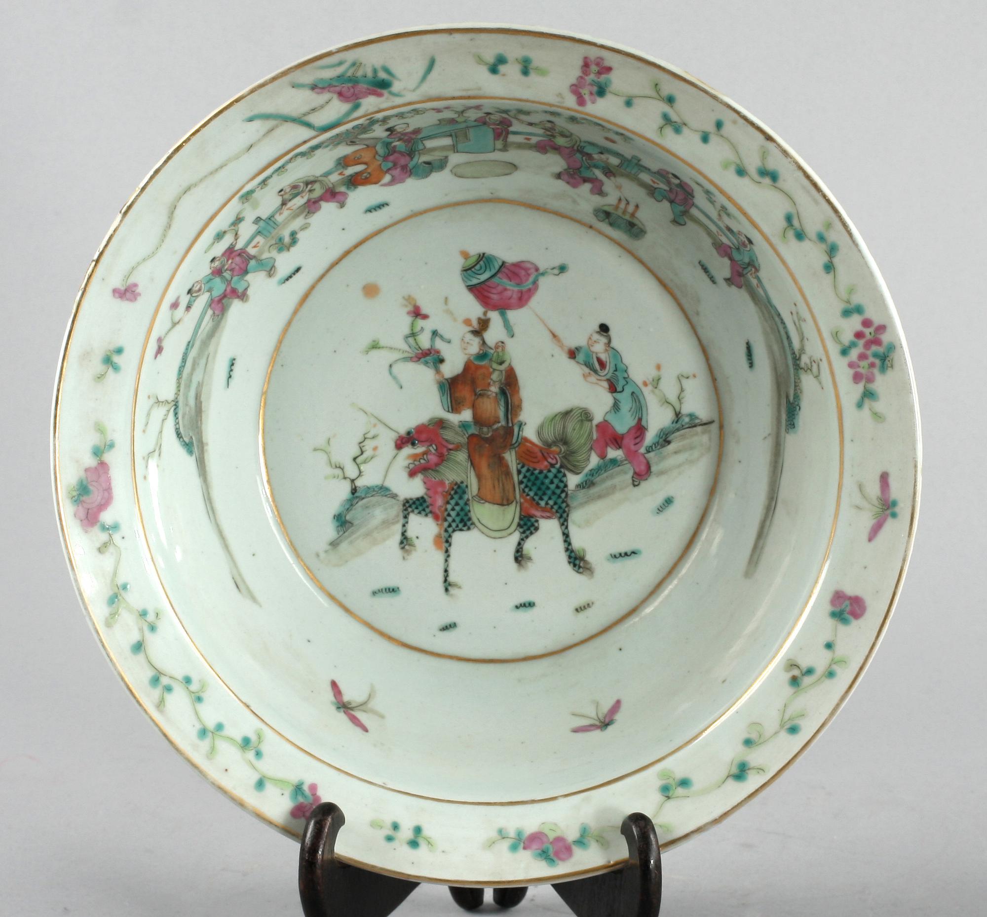 HANDFAT, porslin,  Kina, sen Qing, 18/1900-tal.