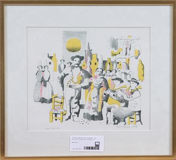ERIK OLSON, färglitografi, sign, dat "1977" o märkt "epr. d´artiste.