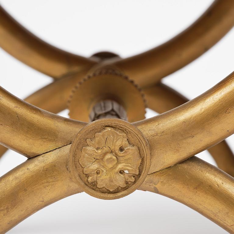 A pair of late Gustavian stools attributed to E. Ståhl (master in Stockholm 1794-1820).