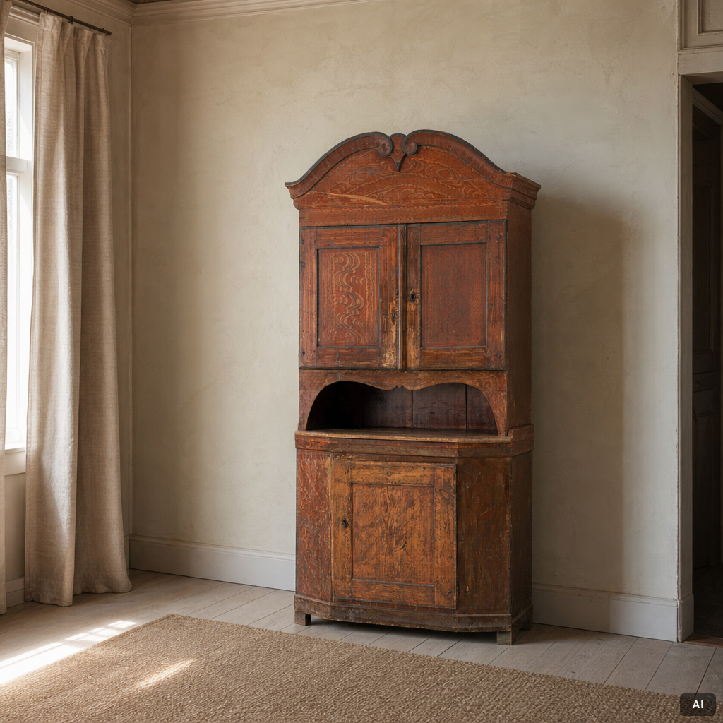 A 19th century Folk art gift cabinet.