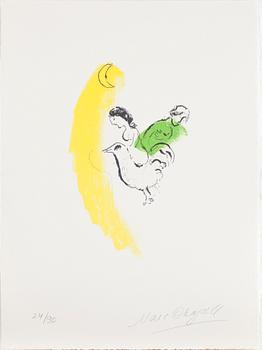 Marc Chagall · MARC CHAGALL, färglitografi, 1957, signerad och numrerad 24/90.