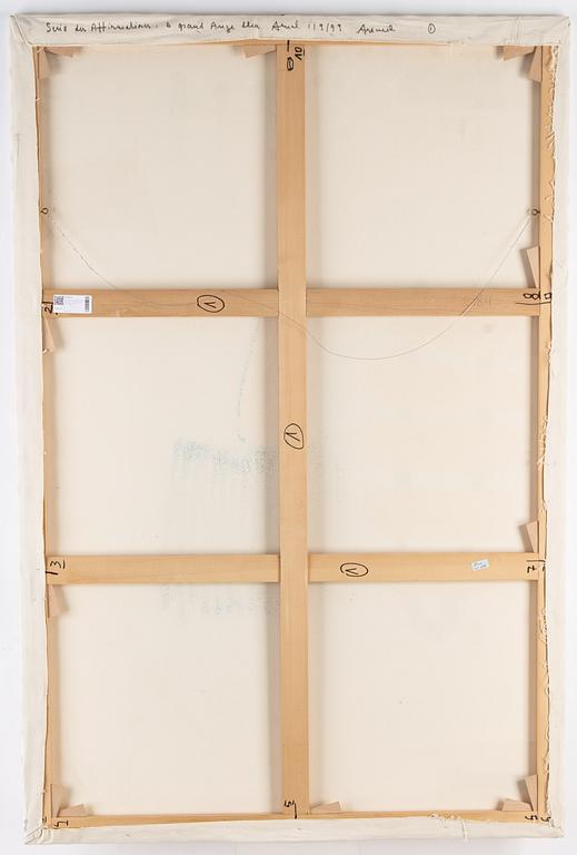 Francois Arnal, mixed media on canvas, signed and dated -93.