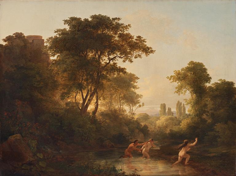 Karl (Károly) Markó, Archaic landscape with bathers.