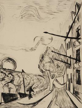 Max Beckmann, "Landschaft mit ballon" from "Gesichter".