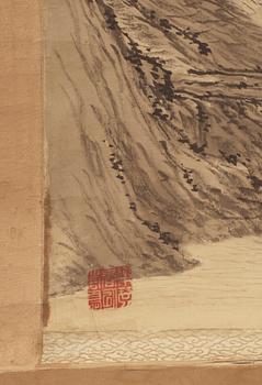 KAKIMON, akvarell, okänd konstnär, Kina, 1900-tal.