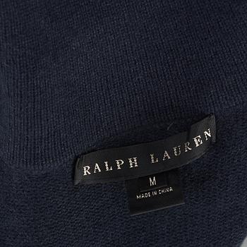 A black wool dress by Ralph Lauren.