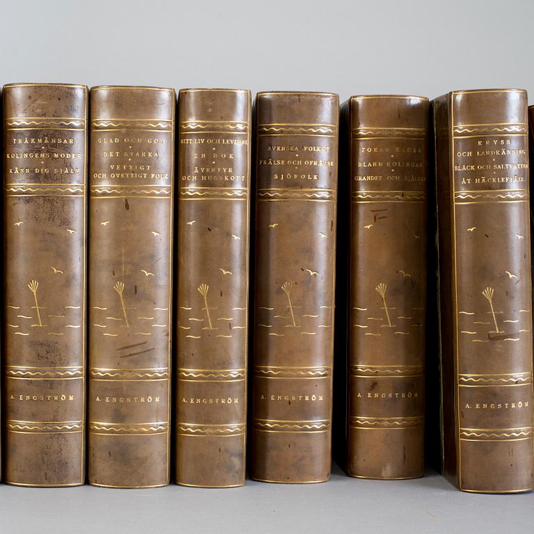 ALBERT ENGSTRÖM, 11 vol, bla Samlade berättelser av Albert Engström, Stockholm 1924-27.