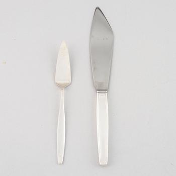 Tias Eckhoff, cutlery set, 99 pieces, sterling silver, "Cypress", Georg Jensen, Denmark.