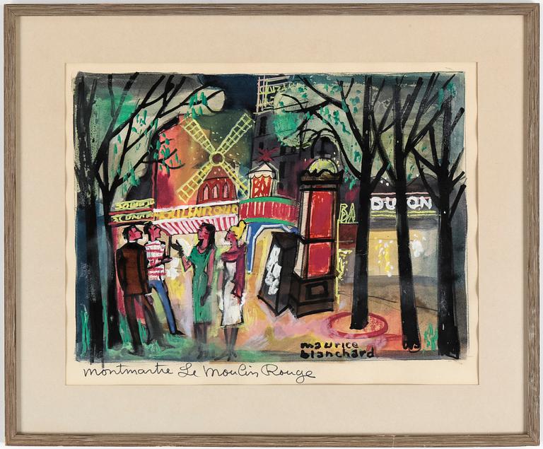 MAURICE BLANCHARD, blandteknik, signerad.