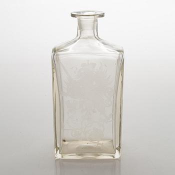 An Imperial glass carafe, early 20th century.