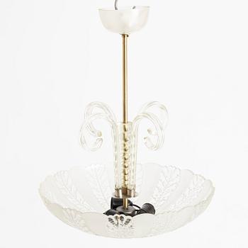 Taklampa, Swedish Modern, Elektroholm AB, Stockholm, 1940/50-tal.