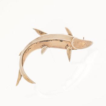 A sterling silver brooch by Wiwen Nilsson Lund 1955.