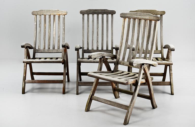 TRÄDGÅRDSSTOLAR, 4 st, Jutlandia, 1900/2000-tal.