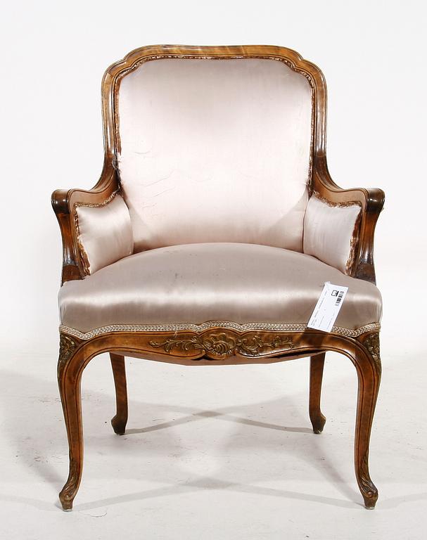 FÅTÖLJ, rokokostil, 1930-40-tal.
