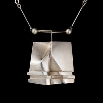 BJÖRN WECKSTRÖM, A PENDANT O2X, sterling silver, Lapponia 1974.