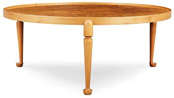 533. A Josef Frank walnut and burrwood sofa table, Svenskt Tenn, model 2139.