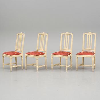 STOLAR, 4 stycken, gustaviansk stil, 1990-tal.