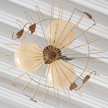 A pair of Swedish Modern ceiling lamps, 1940s.