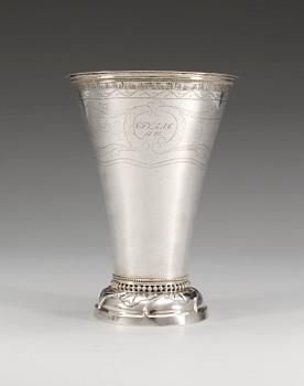 807. BÄGARE, silver. Erik Ernander, Uppsala 1790.