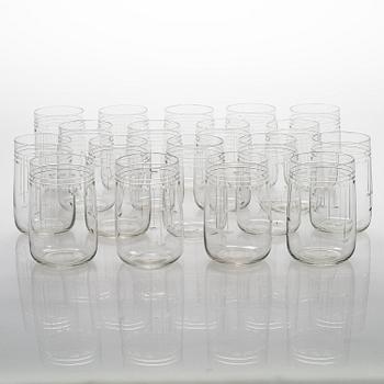 An 18-piece set of drinking glasses from the around 1910-1920s.