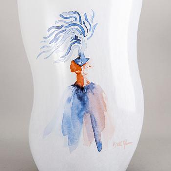 Kjell Engman, vase signed, Kosta Boda.