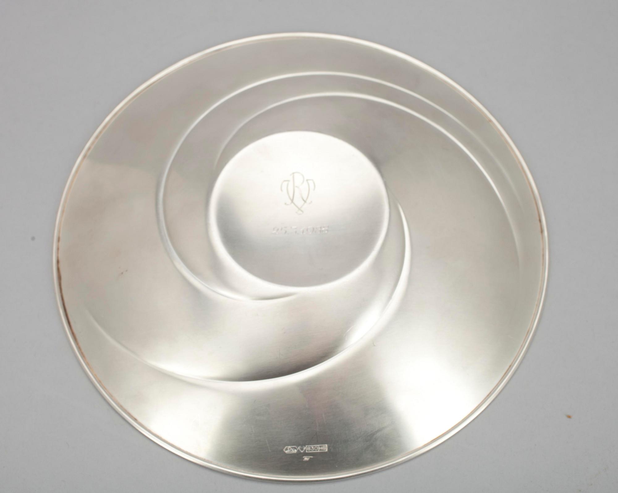 FAT, silver, Tapio Wirkkala, sign TW, Kultakeskus 1985. Vikt ca 172,8.