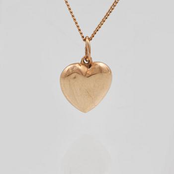 HÄNGE SAMT KEDJA, 18K guld, Georg Kaplan, Stockholm. Vikt 3,2 gram.