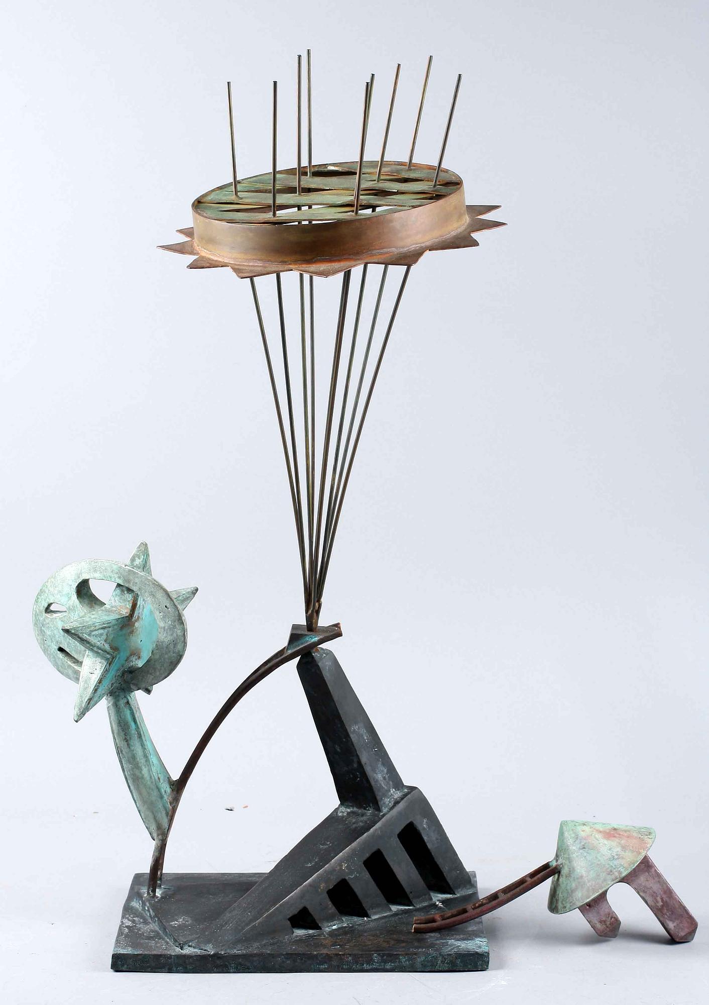 PHILLIP KING, skulptur, patinerad brons. Sign.