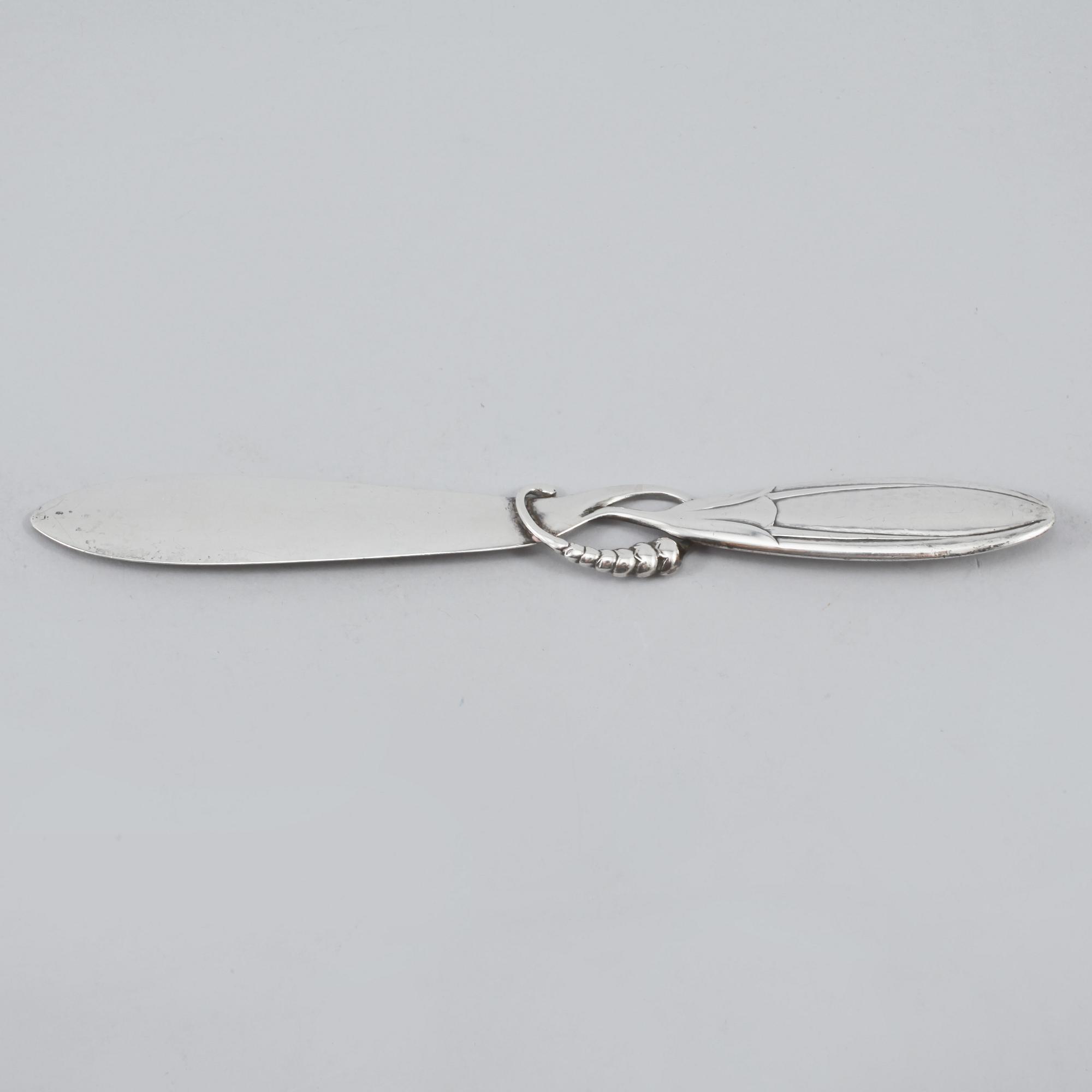 BREVKNIV, silver, Georg Jensen, Danmark, 1926, vikt 54 gram.