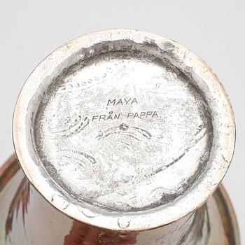 BÄGARE, silver, ej stämplad, sannolikt 1700-tal. Vikt ca 175 gram.