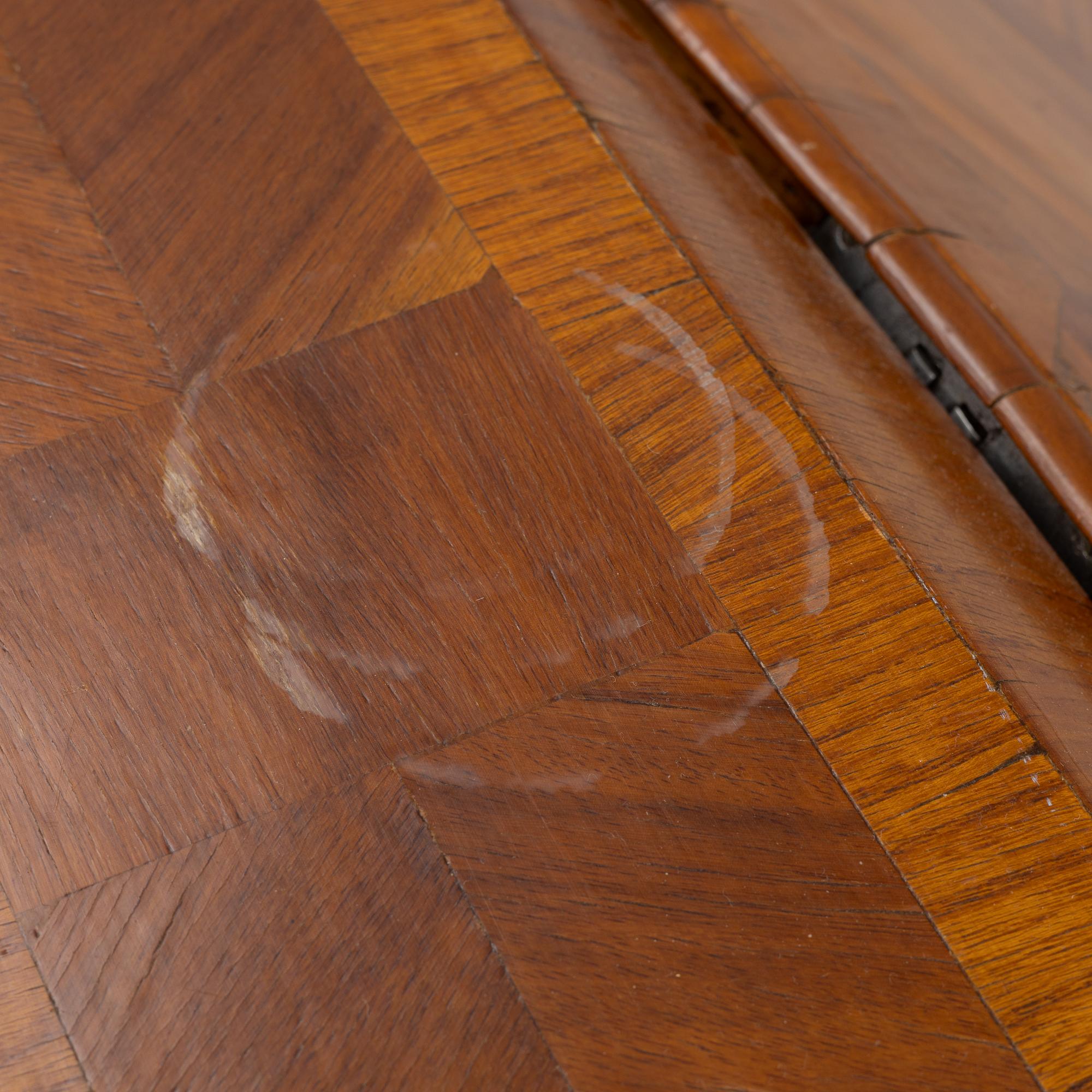 A Swedish rococo parquetry secretaire, Stockholm, later part 18th century.