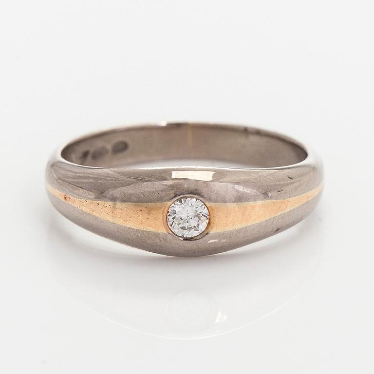 Ring, brilliant cut diamond, 14K white gold, Finland 1999.