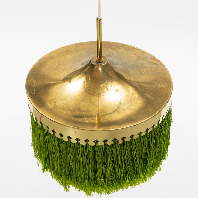 Hans-Agne Jakobsson, a brass and textile fringe ceiling light, Markaryd.