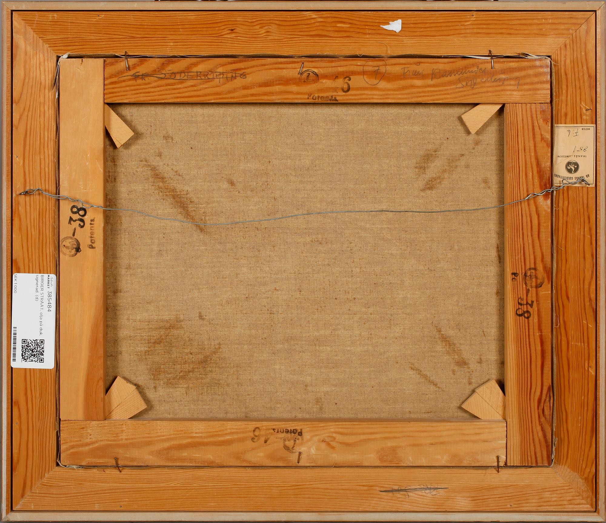 BIRGER STRÅÅT, olja på duk, signerad.