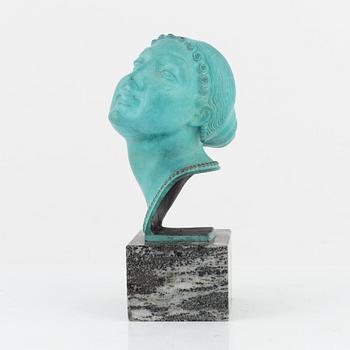 Olof Ahlberg. Sculpture, bronze, signed and dated.