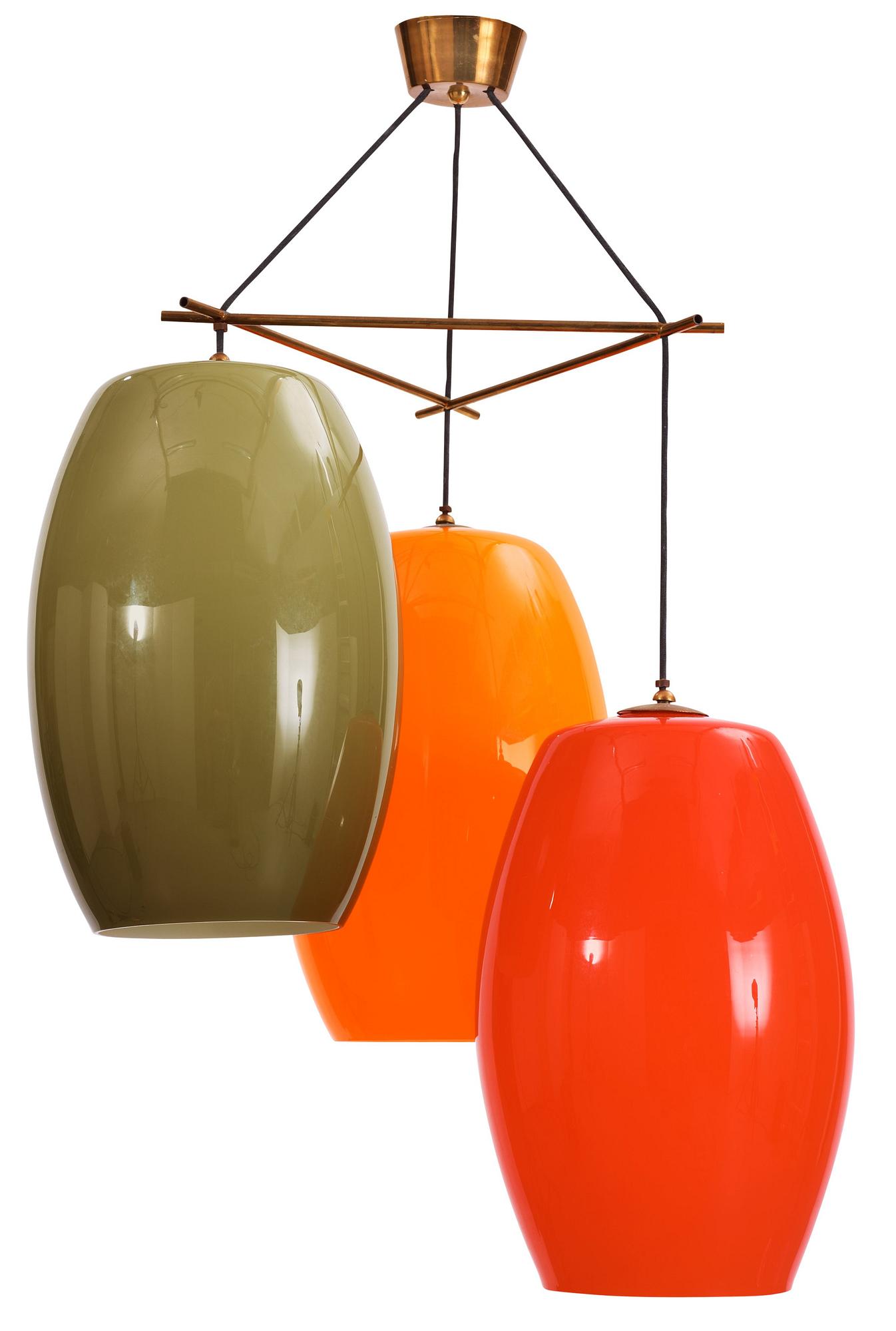 A Vistosi Vetreria ceiling lamp, Italy 1960's.