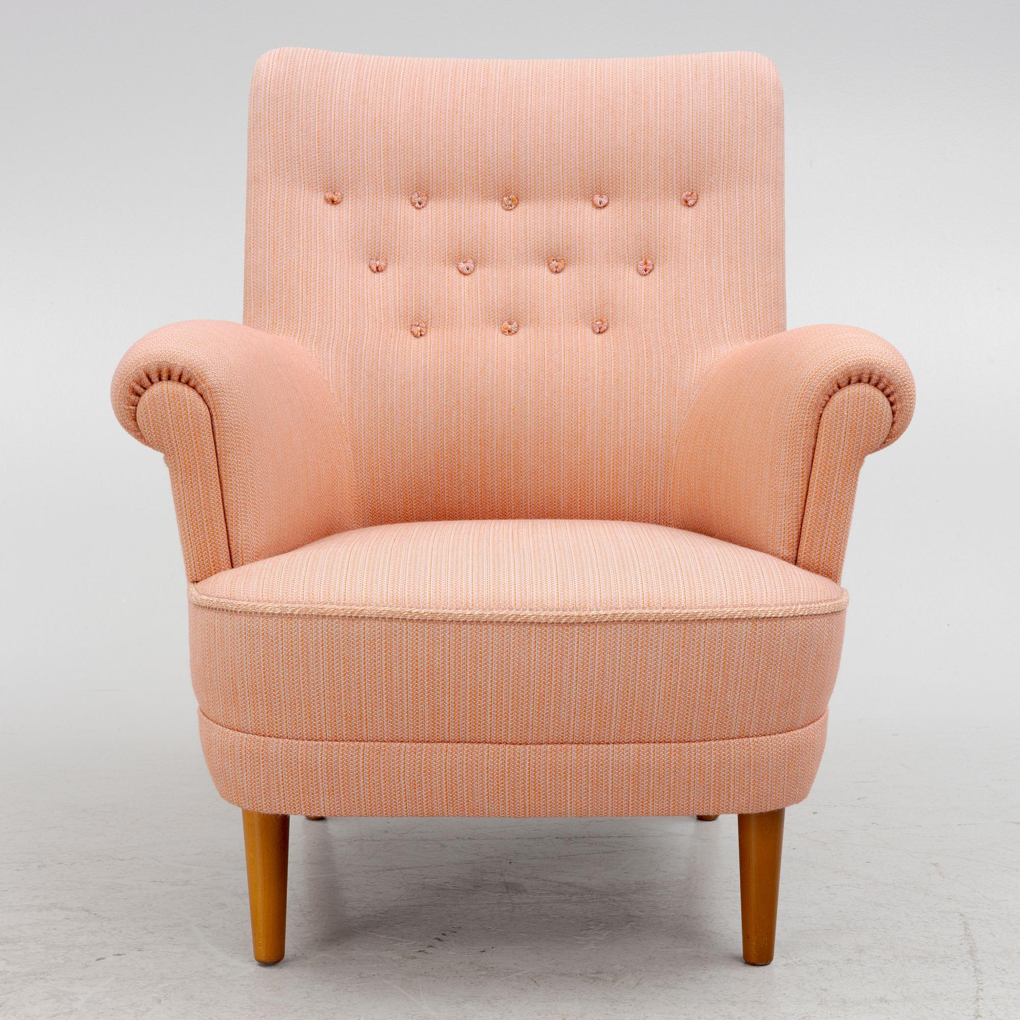 Carl Malmsten, fåtölj, "Hemmakväll", OH Sjögren, Tranås, 1900-talets senare del.1900-talets andra hälft.