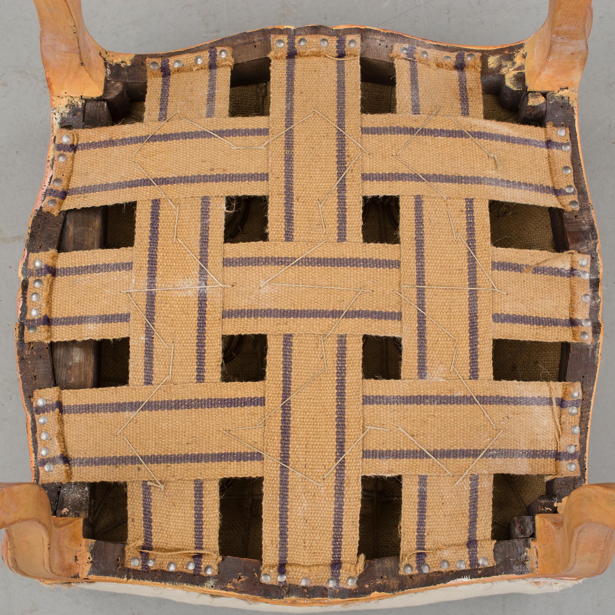 TABURETT, rokoko. 1700-/1800-tal.