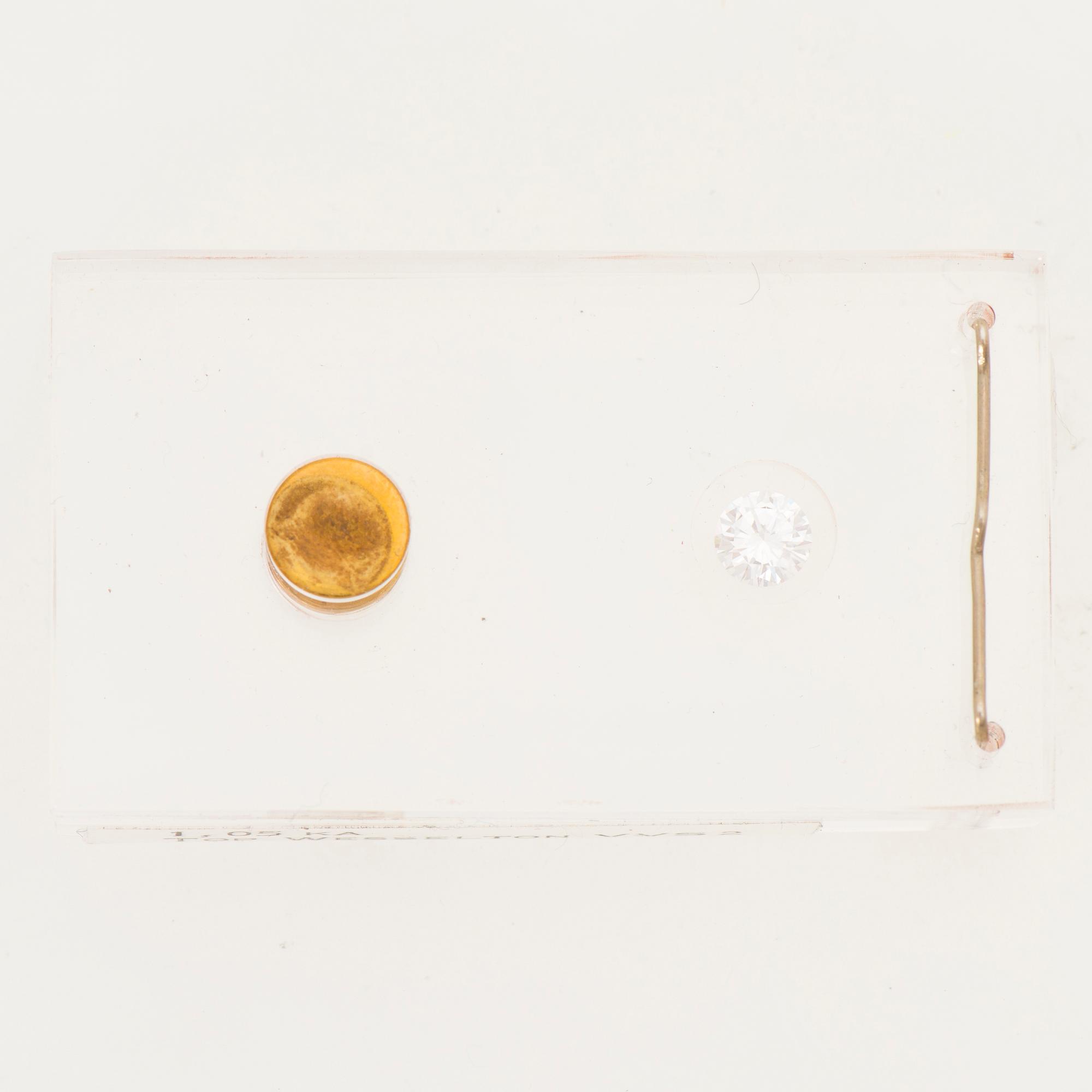 A DIAMOND, brilliant cut, TW (F-G) /VVS2 1,05 ct.