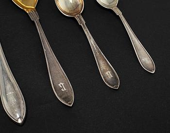 A Swedish silver flatware 92-piece service, maker's mark GAB, Stockholm, 1930/40s.
