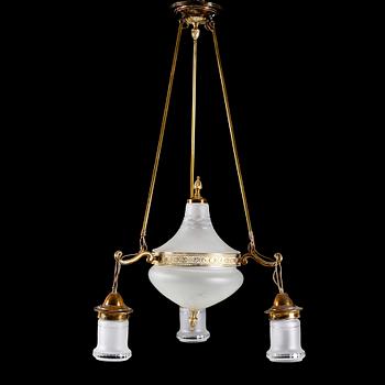 TAKLAMPA, jugend, 1900-talets första hälft. Höjd ca 100 cm.