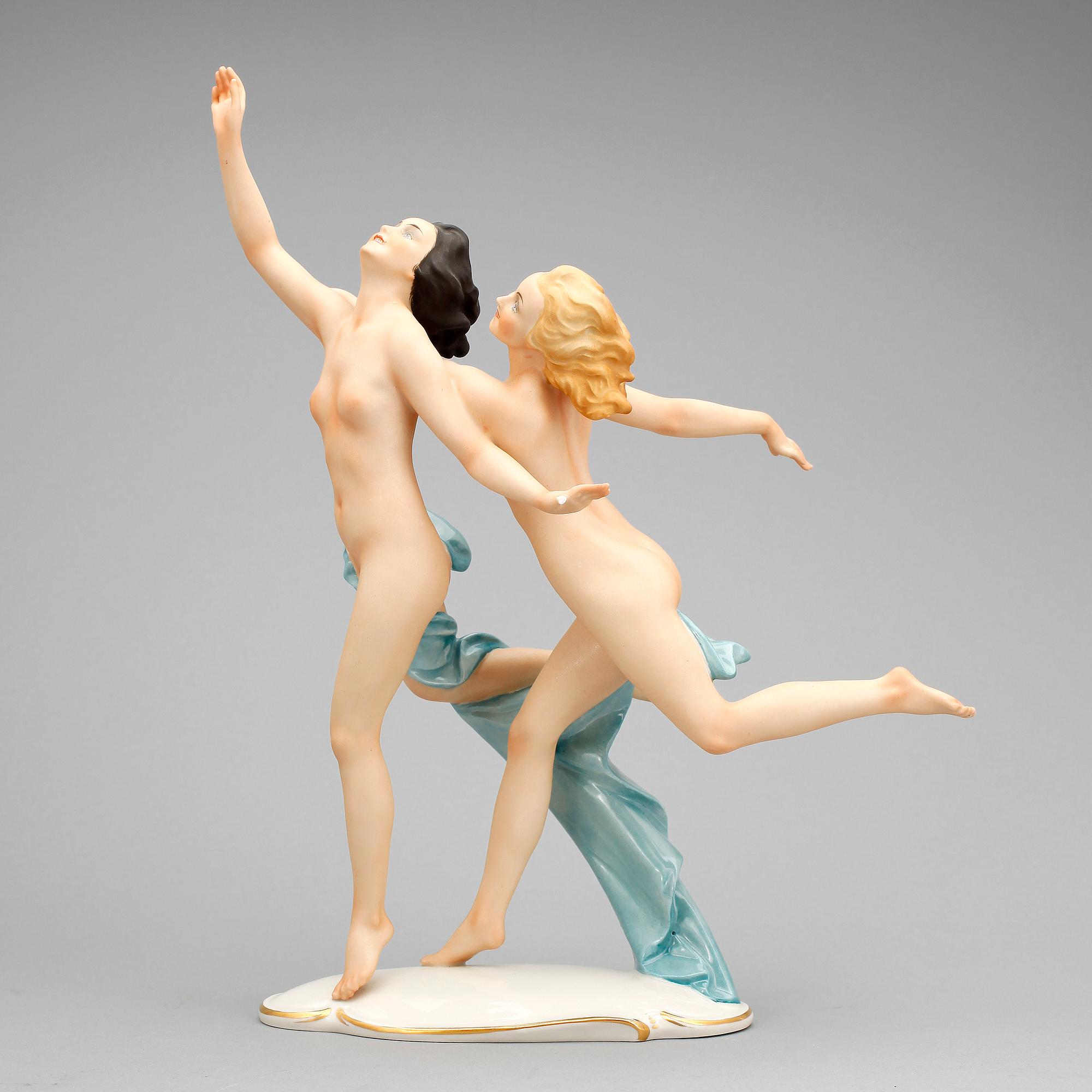 FIGURIN. Porslin. Rudolstadt Volkstedt, 1900-tal.