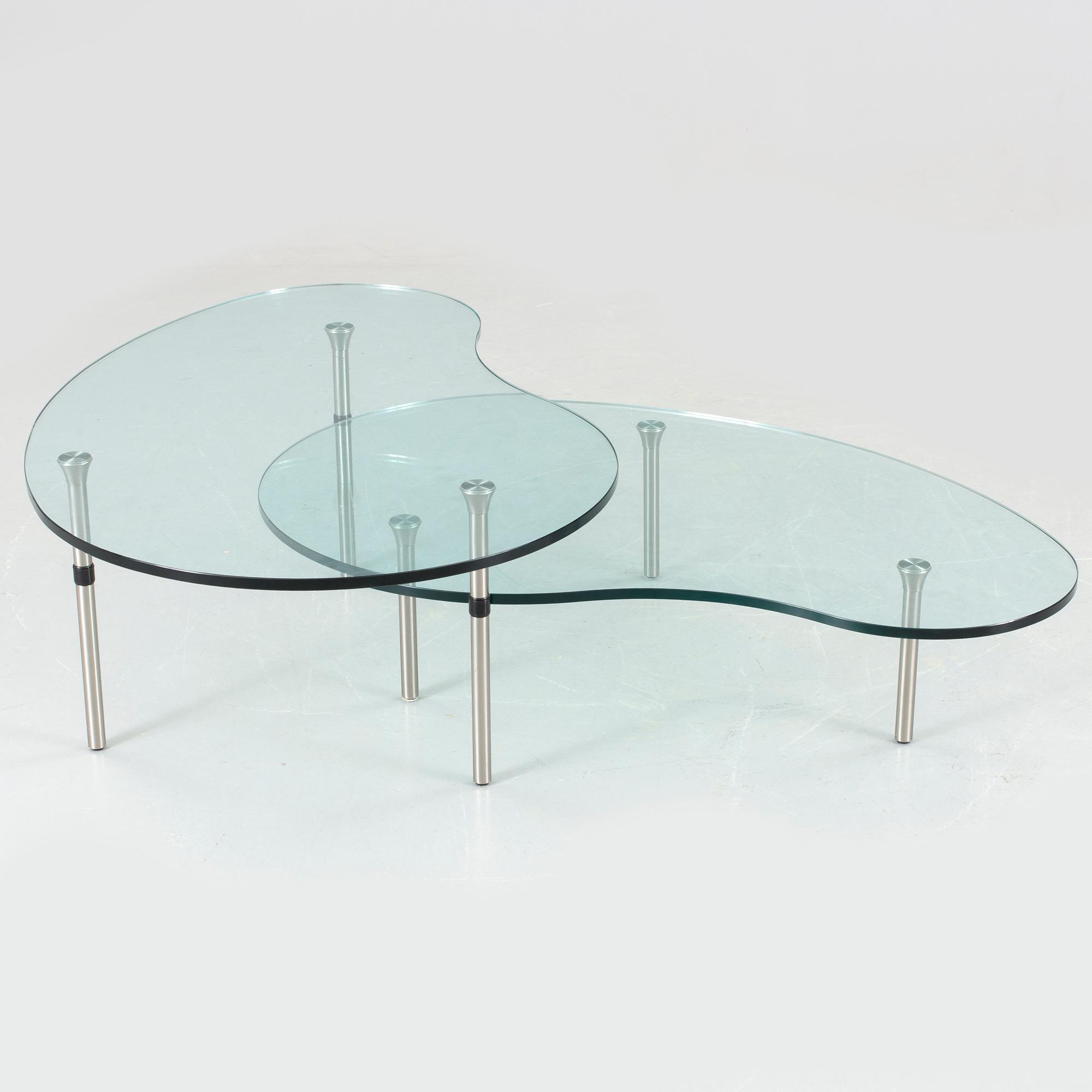 ENZO MARI, soffbord, 2 st, "Ambo", Zanotta, Italien.