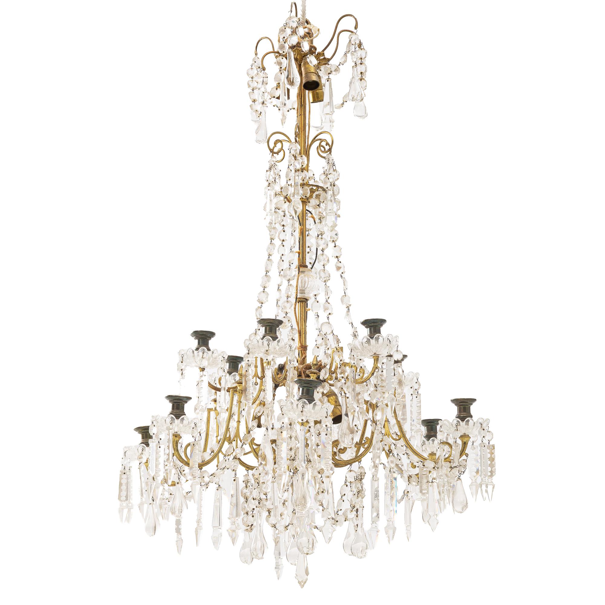 Chandelier, Oscar II period, late 19th century.