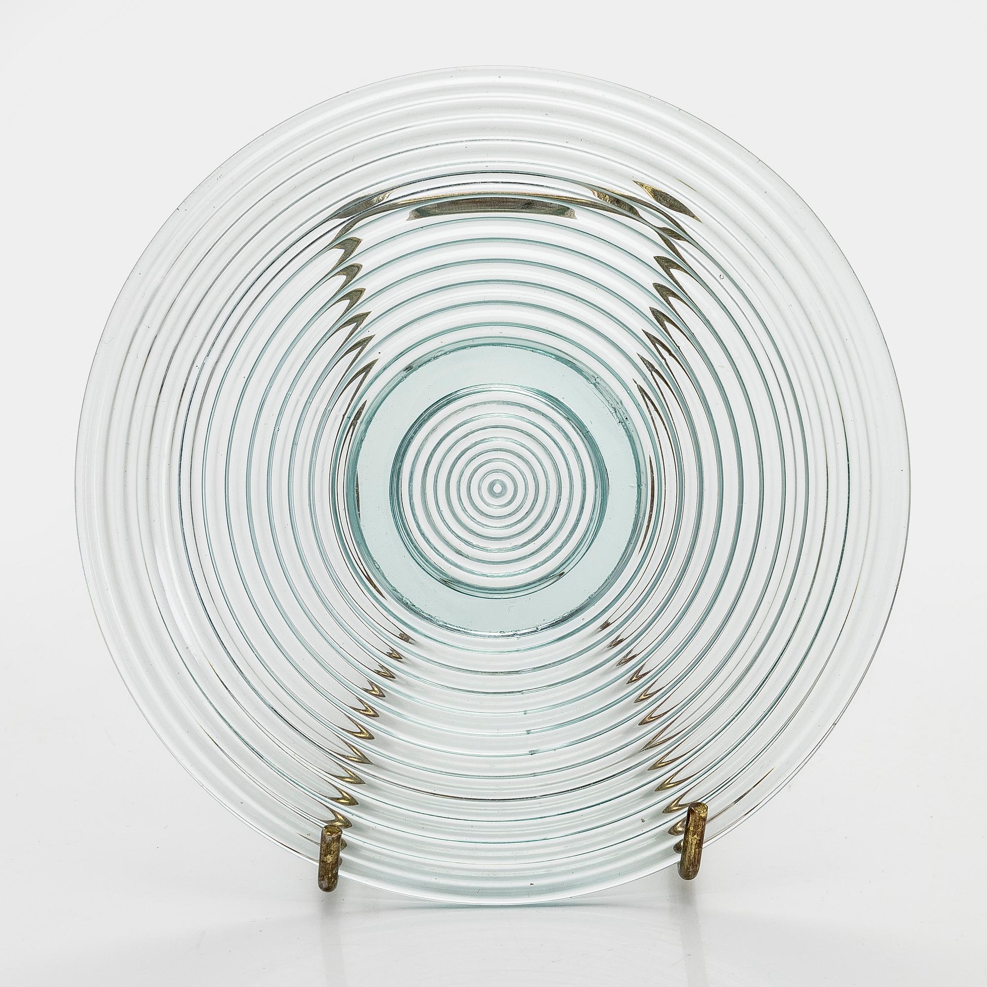 Aino Aalto, glass model 4059 and a plate 4147, for Karhula Glassworks, in production 1937-1938.