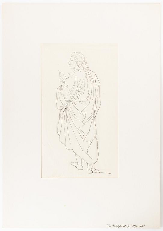 Per Krafft d.y., attributed to, pencil- and ink drawings, 2.