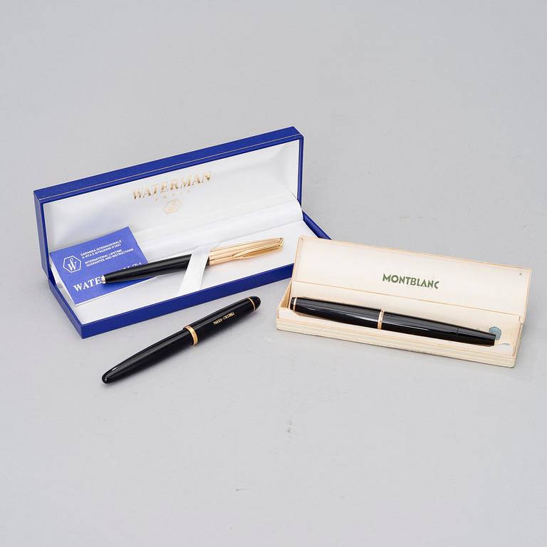 TÄYTEKYNÄT, 3 kpl, Mont Blanc, Faber-Castell ja Waterman.