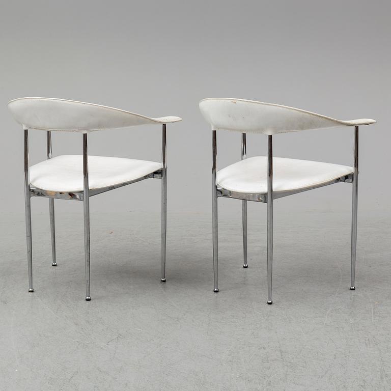 VEGNI & GUALTIEROTTI, eight 'P40' chairs from Fasem, Italy.