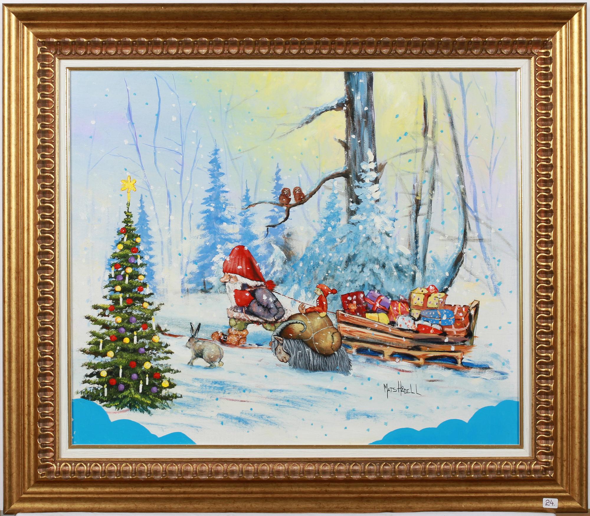 MATS HÅDELL, olja på duk, 2 st, sign.